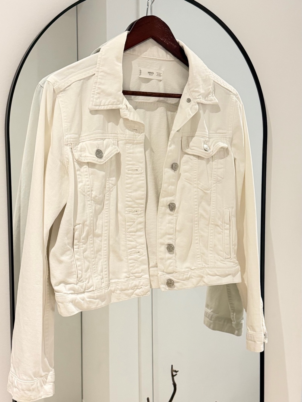 Mango Off-White Denim Jacket